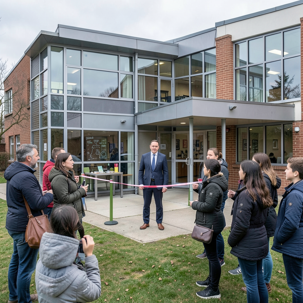 MP Charlie Maynard opens new science and art block at Wood Green School